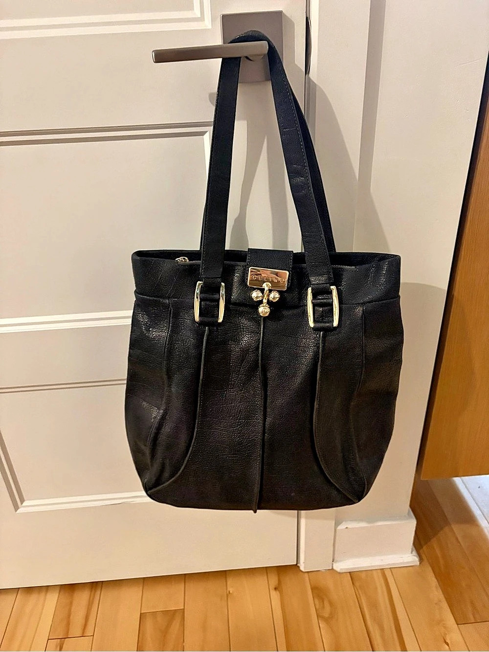 Celine Bittersweet Hobo Bag Leather Black
